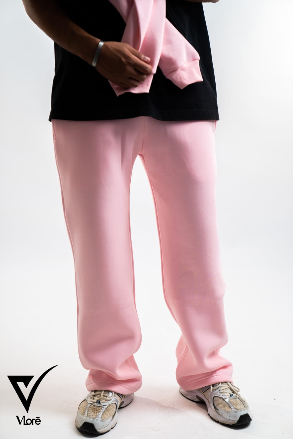 Pink Sweatpants Wide Leg